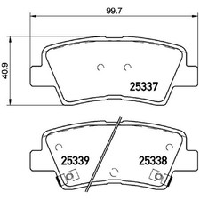 Satz Bremsbeläge Bremsklötze hinten für KIA Xceed CD | 23887416
