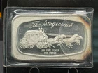 Vintage 1 oz Silver Art Bar - The Stagecoach - F8442 ~ Bx3
