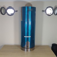 Baumatic Stainless Steel Cylinder Island Cooker Hood Extractor Fan 3 Speed