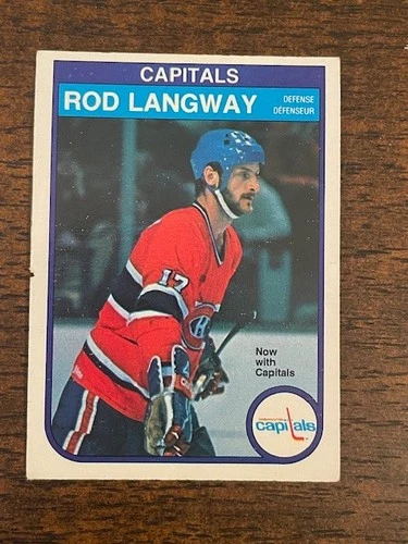 1982-83 O-Pee-Chee set break OPC #368 Rod Langway - Washington Capitals NRMT