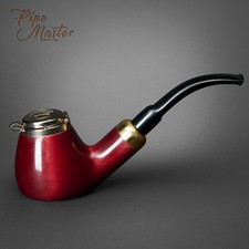 Mr. Brog WOODEN HAND MADE TOBACCO SMOKING PIPE 21 Old Army Red  Self Standing