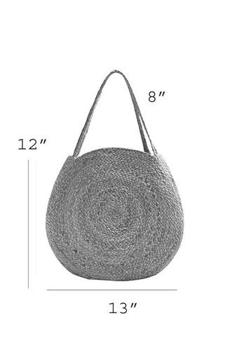 Handmade Round Jute & Cotton Shoulder Bag for Women, Hand Woven (Pack of 1) - Picture 5 of 5