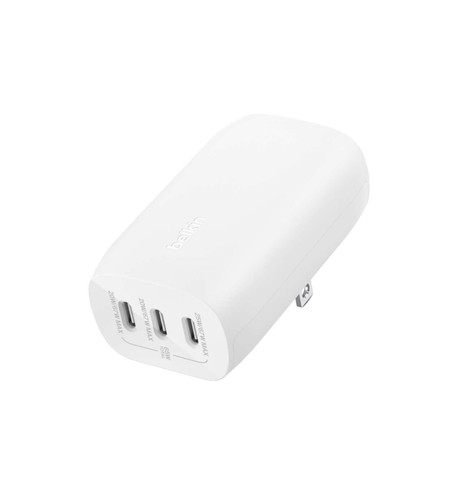 Belkin 67 Watt 3-Port USB-C Wall Charger - USB-C PD 3.1 Enabled Fast Charging