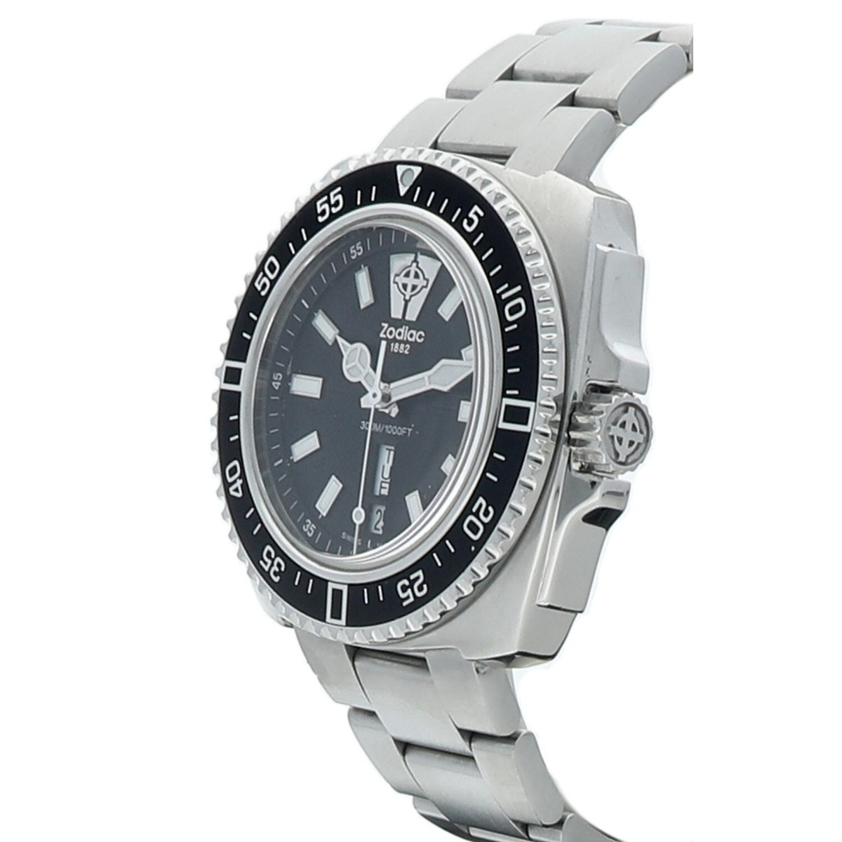 watz様用 Zodiac Black V-wolf ZO2306 Swiss Men's Dive Watch 1882 Mid Size