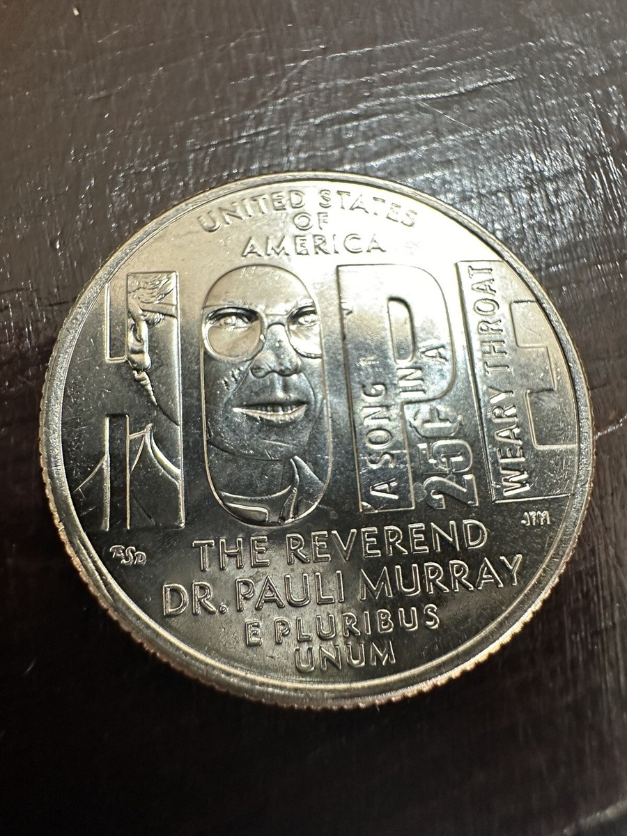2024 D Reverend Dr. Pauli Murray American Women Quarter error chip