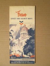 Chevron Standard Oil Map of Fresno 1964