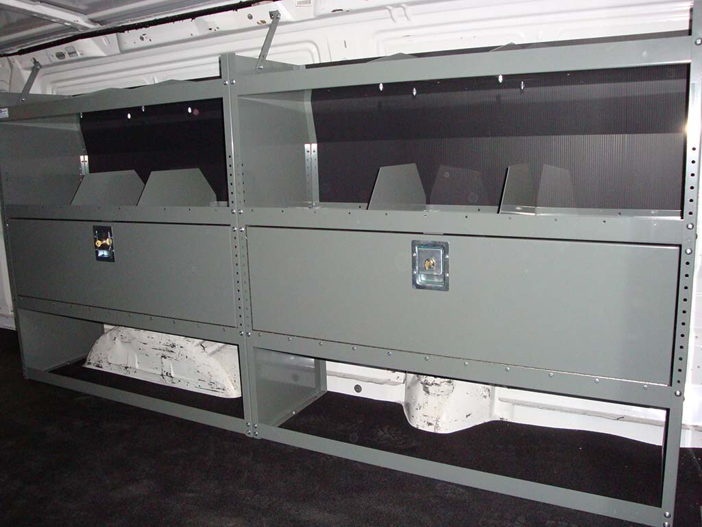 Van Shelving Package Full Size GMC Savana, Chevy Express Set of 2 with