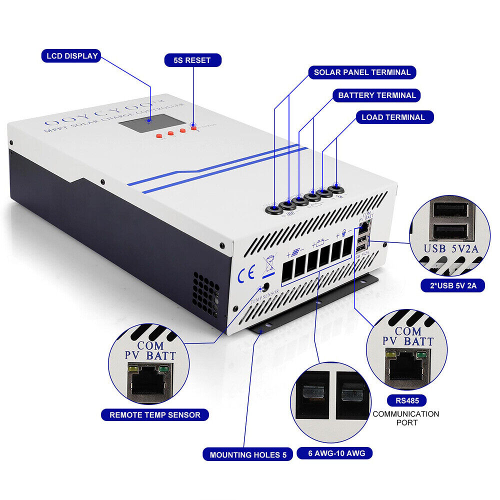 100A MPPT Solar Charge Controller 12V/24V 36V 48V Auto PV 100A MPPT Solar Charge Controller 12V/24V 36V 48V Auto PV