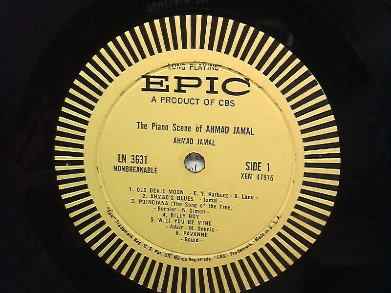AHMAD JAMAL ' THE PIANO SCENE OF AHMAD JAMAL ' EPIC LN 3631 MONO