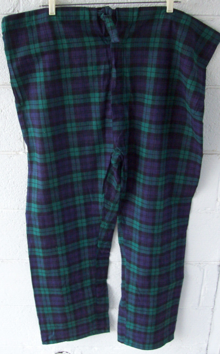 LL BEAN MENS FLANNEL PAJAMA SETBLACKWATCH TARTAN PLAIDMEN'S XXLNEW