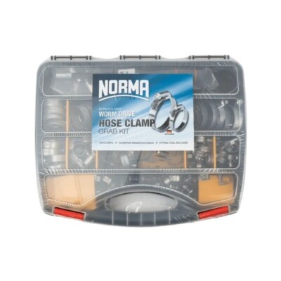 NORMA TORRO WORM DRIVE W3 STAINLESS STEEL NHC100W3 HOSE CLAMP KIT & TOOL 100PCS