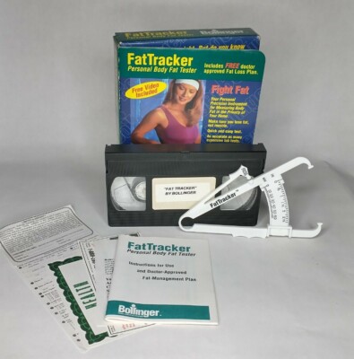 Vintage Bollinger Weight Loss Fat Tracker Measuring Calipers Calculator & Video