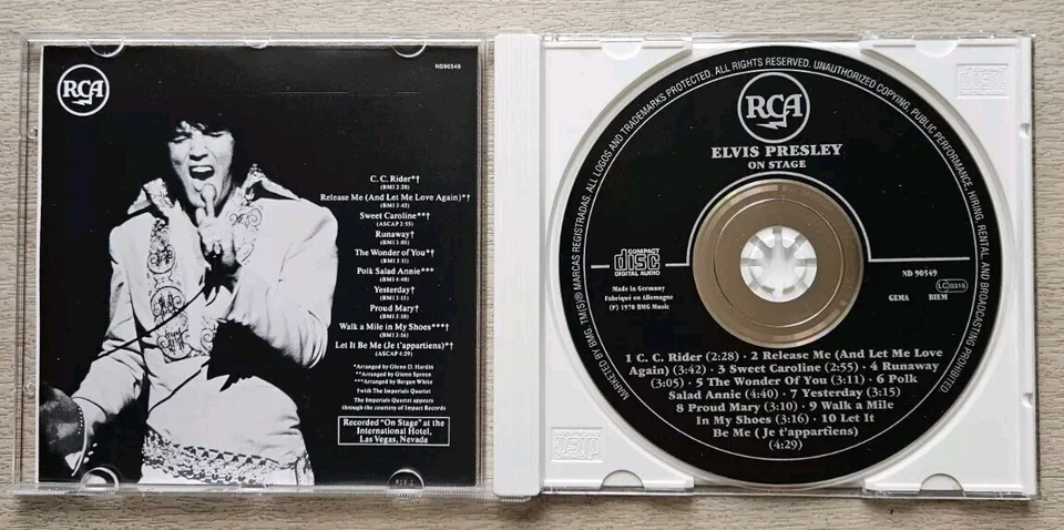 Elvis Presley  - On Stage/ February 1970 - CD  - 1991 - RCA  - Reissue - Bild 2 von 4