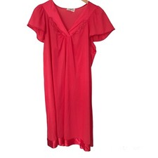 VTG Vanity Fair Sheer Nightgown M Dress Pink Festival Lingerie Dupont Nylon 60s