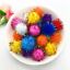 thumbnail 4  - 1set 20g Mix Colored Glitter Pom Pom Balls DIY Home Decoration Handmade Craft Su