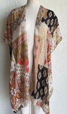 Jessica McClintock Boho Silver Sparkle Coastal Kimono