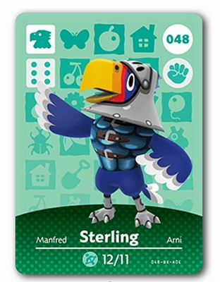 Sterling 048 Animal Crossing Amiibo Card New Horizons 048 Rare Htf Mint Ebay
