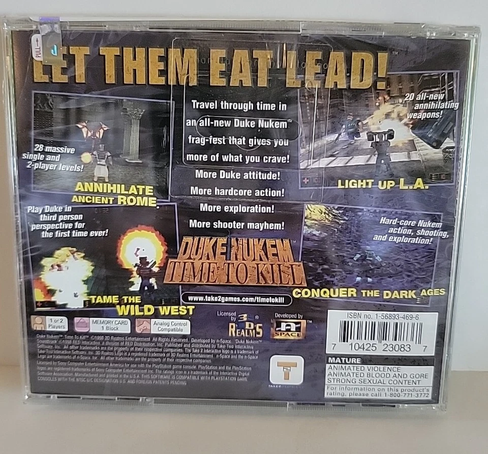 Nukem: Time to Kill (Sony Playstation 1) CIB PS1 Complete. SEALED - Image 3 of 3