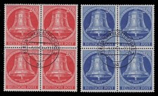 1951 Germany Berlin - Freedom Bell 2030 Pf. Blk.4 Used Sct.9n72-9n73 Mi.77-78 1951 Germany Berlin - Freedom Bell 2030 Pf. Blk.4 Used Sct.9n72-9n73 Mi.77-78