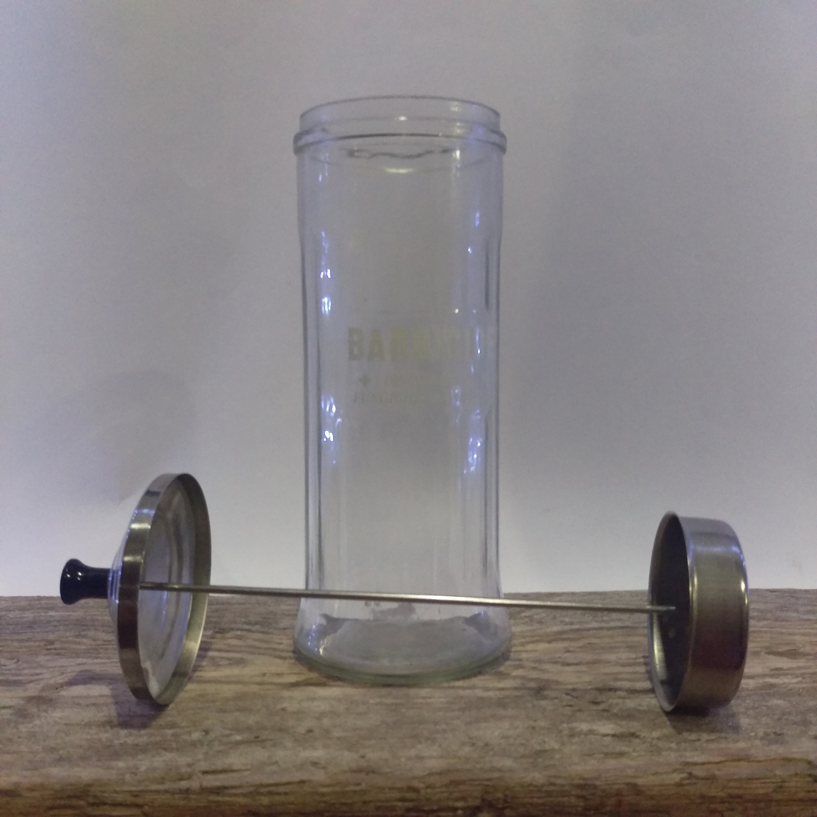 KING RESEARCH BARBICIDE Barber Shop Disinfecting GLASS JAR container