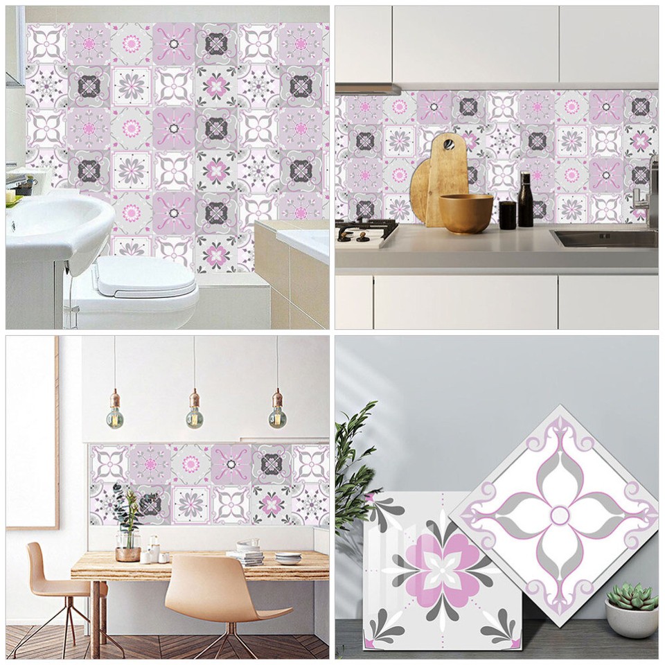 10pcs Easy to Peel and Stick Wall Floor Tile Decals Kitchen Tile Decals