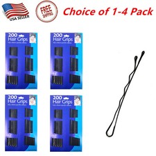 800 Pcs Black Wavy Hair Clips Bobby Pins Hair Grips Secure Hold Salon Styling