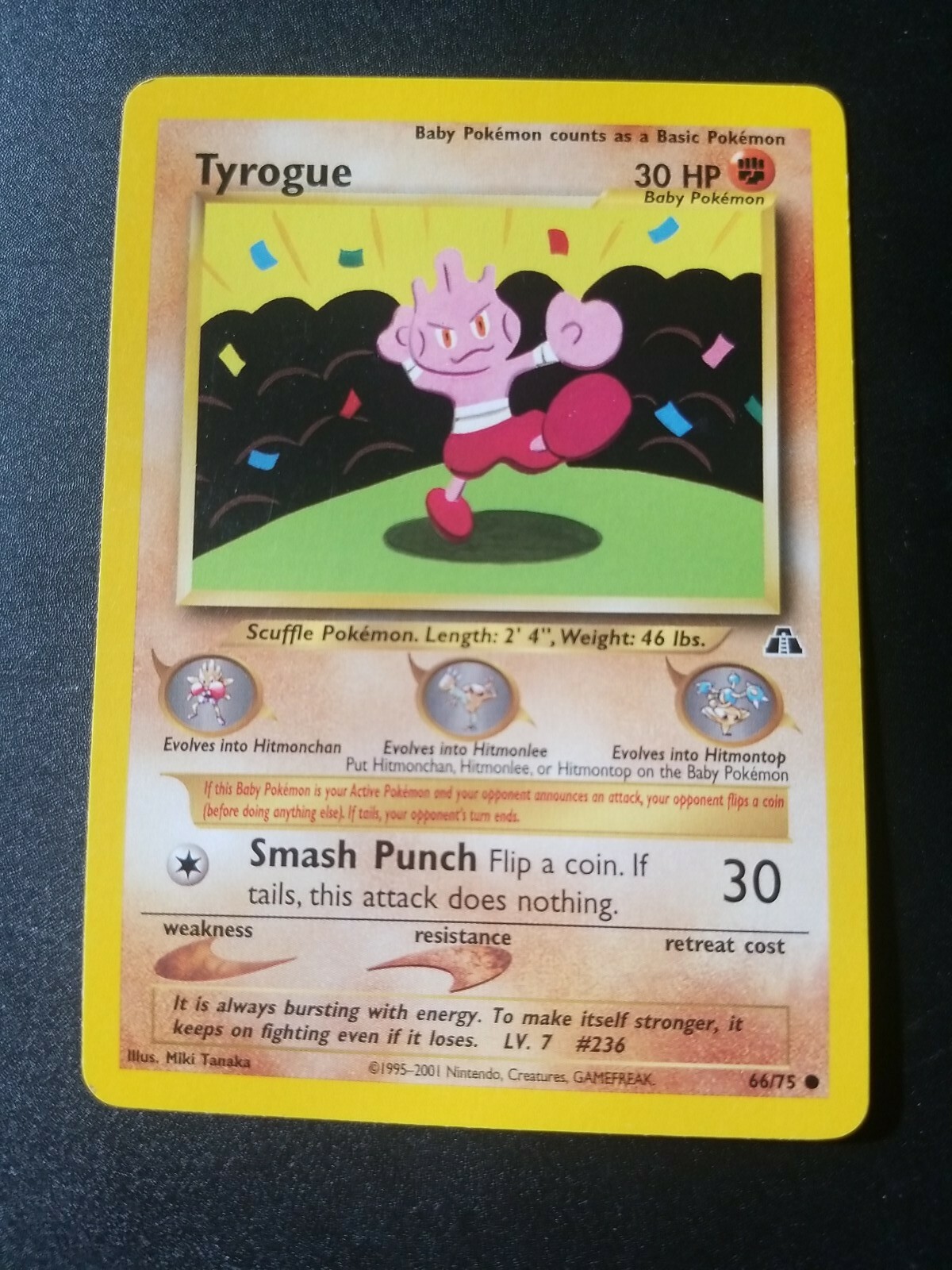 Pokemon TYROGUE 66/75 Neo Discovery