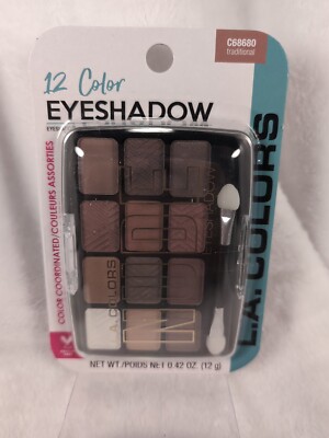 L.A. Color Eyes 12 Color Eyeshadow Palette Traditional & Chic Traditional C68680