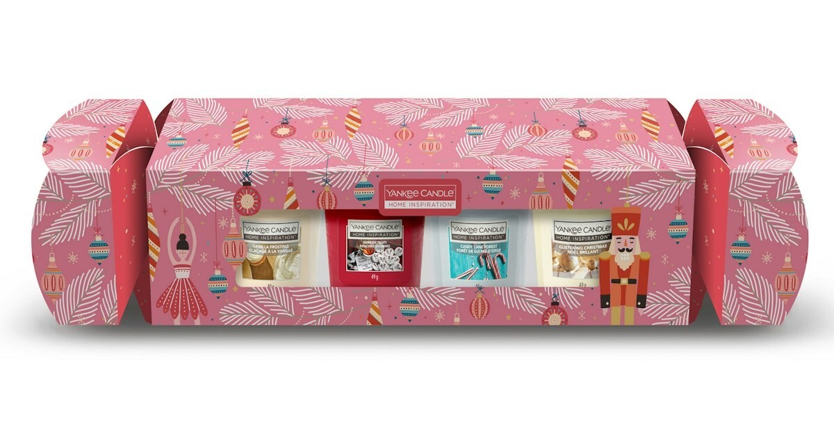 Yankee Candle Inspiration 4 piece Votive Candle Cracker Gift Set eBay