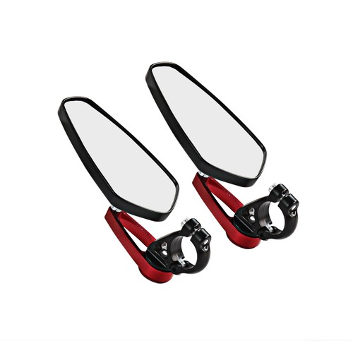 2 X Universal Motorcycle Aluminum Rear View Side Mirrors Flexible Handle Bar End - Picture 6 of 11