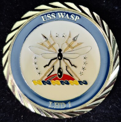 LHD-1 USS WASP - Honor Tradition Excellence - Navy Challenge Coin