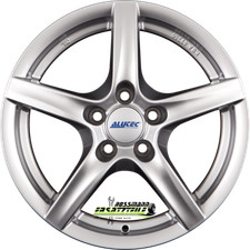 4x Alutec Grip polar-silber 5.5x14 ET43 - LK4/100 ML63.3 Felge Alu