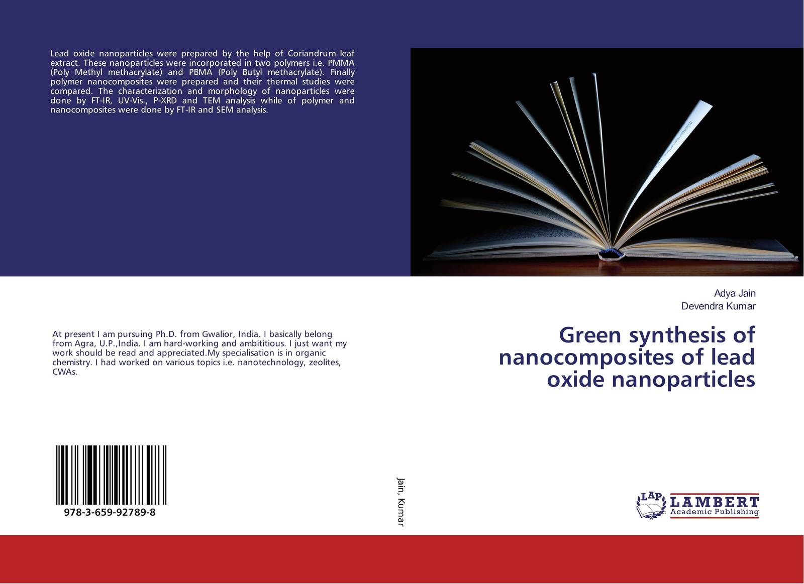 Thumbnail - Adya Jain (u. A.) | Green Synthesis Of Nanocomposites Of Lead Oxide...