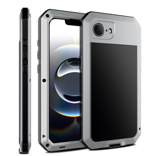 Metal Case For iPhone 16e 2025 Heavy Duty Shockproof Cover w/ Screen Protector - Picture 2 of 10