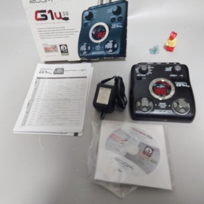 zoom G1u Guitar Effects & USB Audio I/F Pedal free shipping with adapter and box