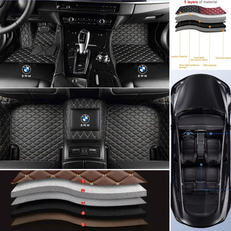 Alfombrillas impermeables para coche BMW 1 2 3 4 5 6 7 8 Series GT X1 X2 X3 X4 X5 X6 X7 Foto 3 de 4