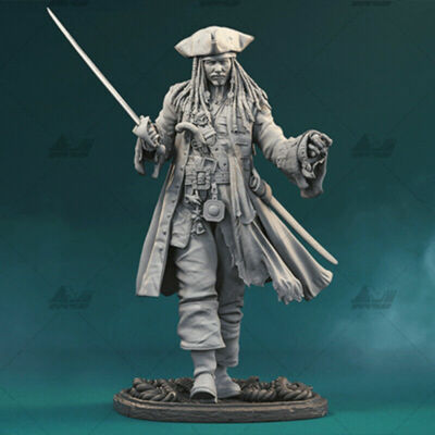 Jack Sparrow Unpainted Figure Model GK Blank Kit Toy 20cm New In Stock