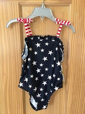 NWT Oshkosh Swimsuit 4th July Blue Star Girls UPF 50 