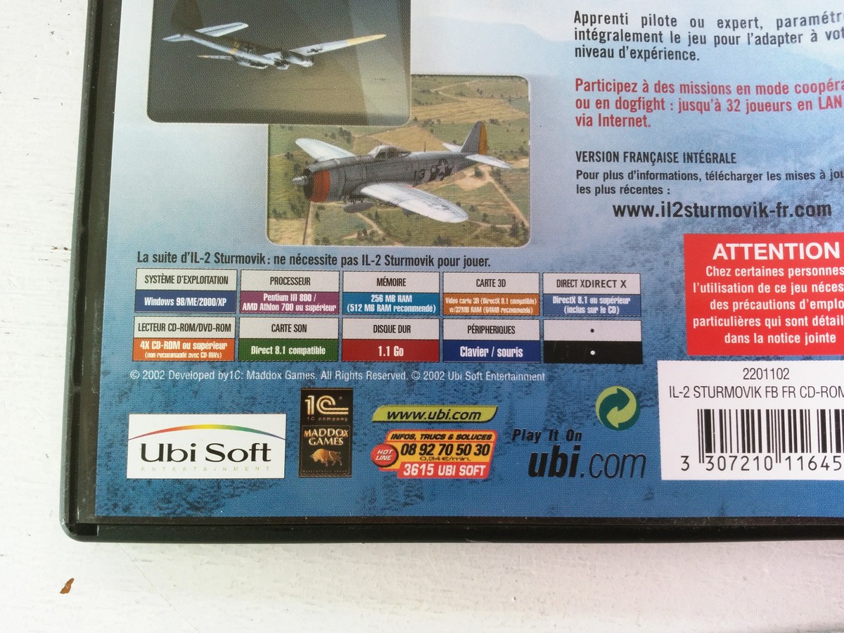 IL-2 Sturmovik : Forgotten Battles - Simulation De Vol PC (version Française) - Bon état