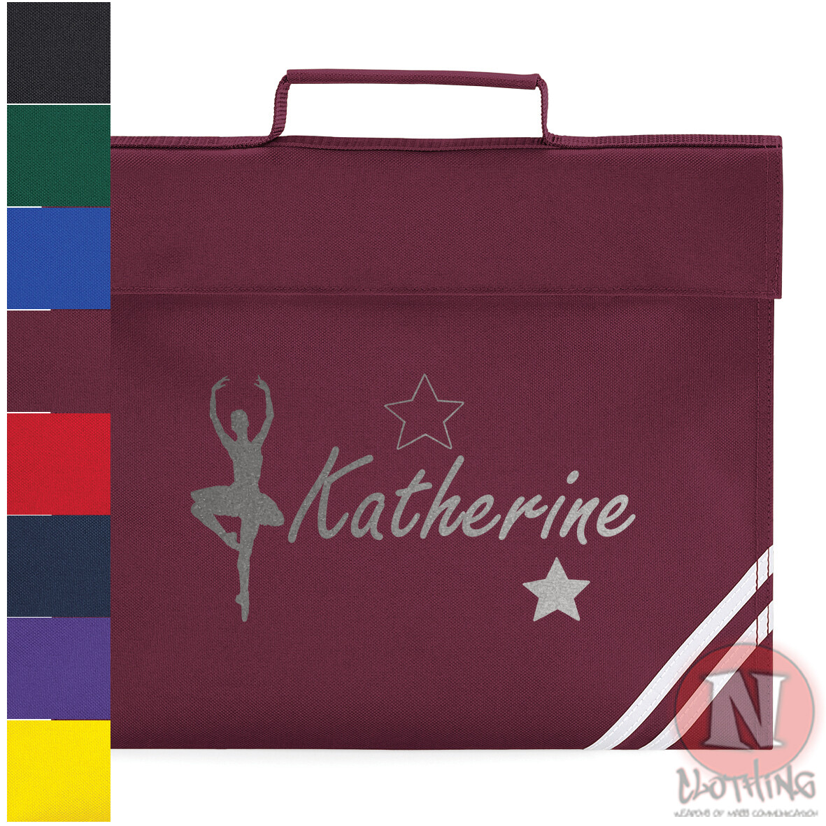 Naughtees Mochila Personalizada Bailarina Estrellas de Ballet Resistente al Agua