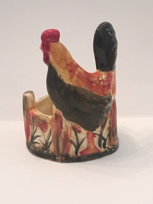 Rooster Chicken Candle Votive Holder Early Riser Figure Figurine Used