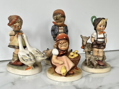 Vintage Goebel Hummel Figurine Quartet - (3)TMK3 & (1)TMK5