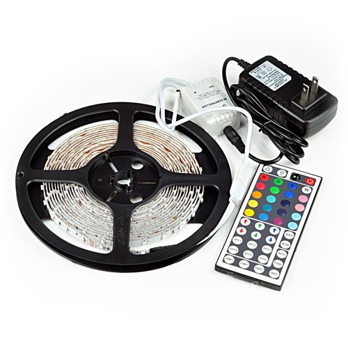 5M16.4FT RGB 3528 300LED Light Bar SMD+44/24Key Remote Control+12V Power adapter - Picture 17 of 17