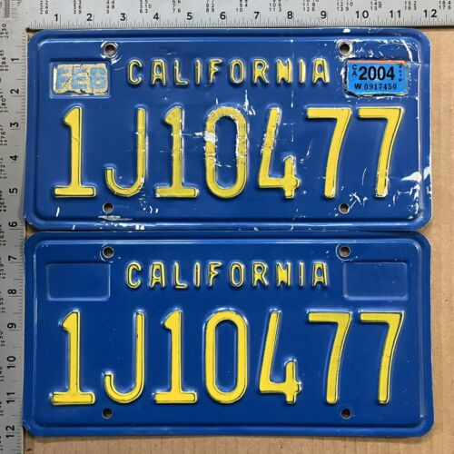 1975 California truck license plate pair 1J 10 477 NOT CLEAR 13276 - Afbeelding 1 van 1