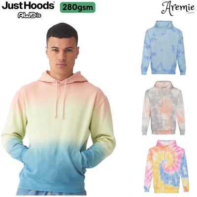 AWDis Tie Dye Hoodie Sweatshirts | gefärbt Marmor Effekt Kapuzenpullover Pullover