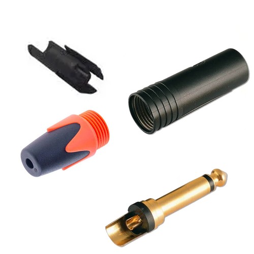 Neutrik NP2X-B 1/4 Jack Plug TS Mono 2 Pole Black Gold Contact Colour Boot BPX-L - Picture 5 of 12
