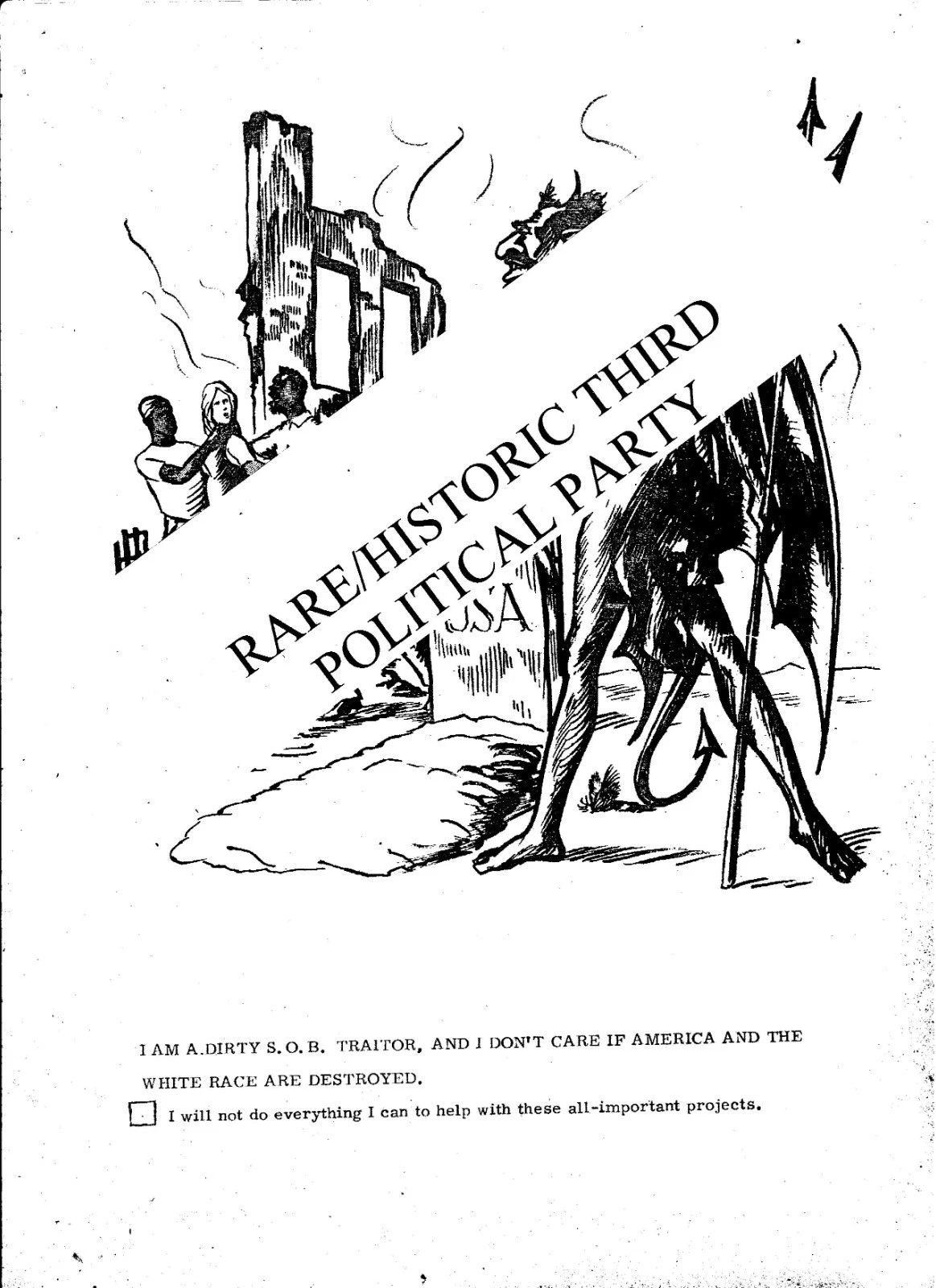 知事キャンペーン用ジョージリンカーン ロックウェルリーフレットと初期NSWPPリーフレット - 画像2/4