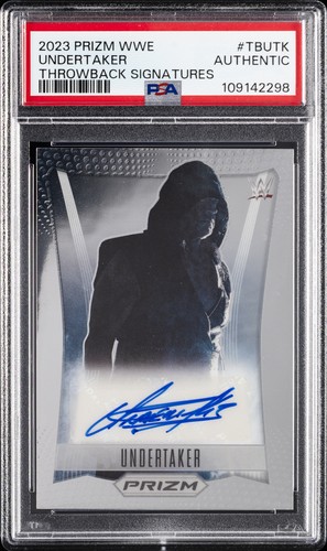 2023 PANINI PRIZM WWE THROWBACK SIGNATURES #TBUTK UNDERTAKER PSA AUTHENTIC AUTO