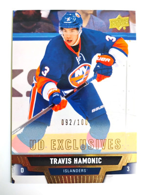 13 14 UPPER DECK UD EXCLUSIVES TRAVIS HAMONIC /100 ISLANDERS