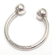 Tiffany Co Sterling Silver Vintage 2001 X-Large Keyring 10mm Screw Ball 23.5g